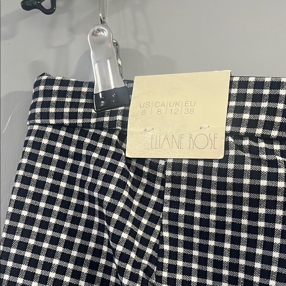 Eliane Rose Blue and White Checkered Pants Size 8 - Picture 6 of 7